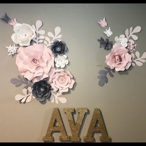Nursery flowers set /wall decor